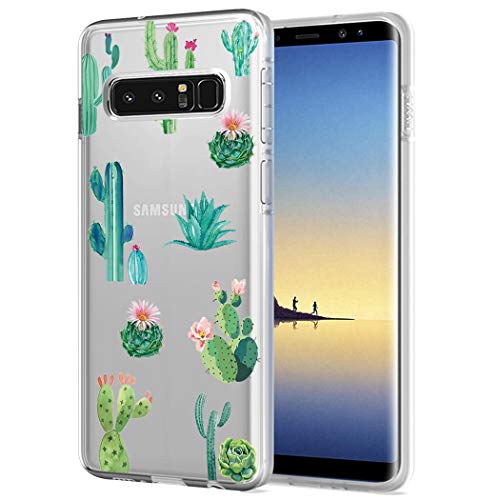 Coque Samsung Note 8 antichoc transparente à motif cactus style estival branché