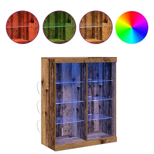 Aparador LED con luces RGB regulables y amplio espacio de almacenamiento 5