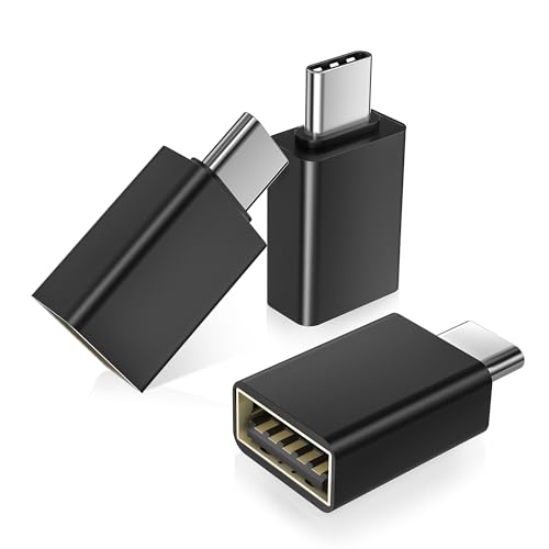 Basesailor USB C auf USB Adapter 3Pack,Thunderbolt 4 5 USBC Stecker zu USB Buchse OTG Adapter,Typ A Stick Konverter Zubeh&ouml;r f&uuml;r Apple MacBook Pro Air,iPhone 17 16 15 Max,iPad mini,Samsung Galaxy S25