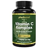 Acerola Vitamin C hochdosiert - 650mg Acerola Kapseln - 162,5mg natürliches Vitamin C pro...