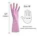 HSL Household Cleaning Gloves - 2 Pairs Reusable Kitchen Dishwashing Gloves with Latex Free, Cotton lining, Waterproof, Non-Slip, Ideal for Dishes, Household Chores, and Gardening (Medium)