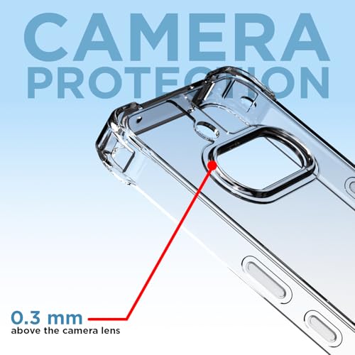 Image of Outlouders Back Cover for Nothing Phone 3A Clear Transparent PC + TPU | Raised Edges | Shockproof Protection Bumper Case (Transparent)