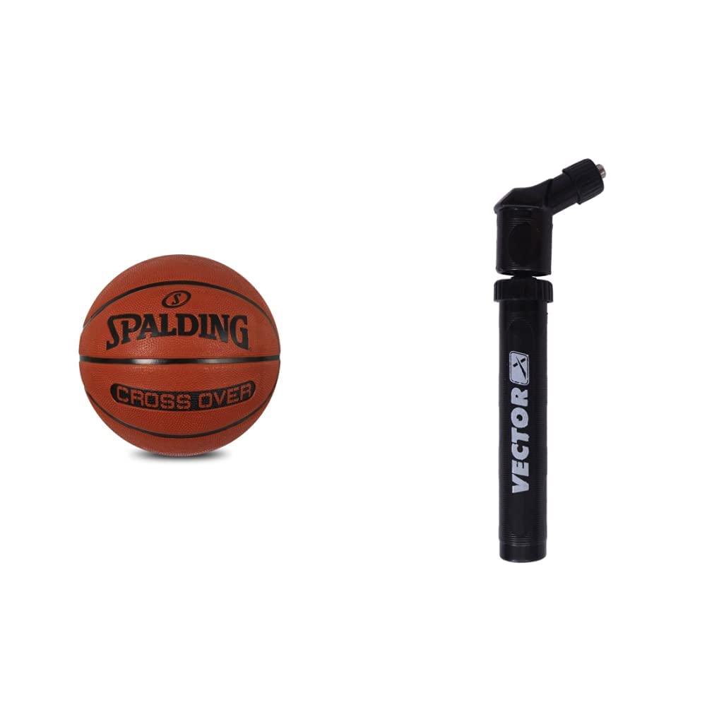 Spalding BB Crossover-Brick-6 Basketball, Size 6 (Orange) + Vector X Dual Action Air Pump (B084878PJD) Amazon Price History, Amazon Price Tracker