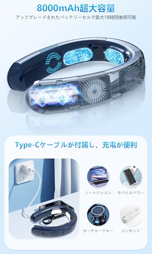 ネッククーラー 首掛け扇風機【新改良ネックファン・冷暖両用・2025高級版】 冷却プレード付き 瞬間冷却 瞬間加熱 大容量 長時間連続使用 360サラウンド風 2段階風量 3段階 Type-C充電式 静音設計 携帯扇風機 ハンズフリー 熱中症対策 寒さ対策 土台暑/旅行/屋外/スポーツ/通勤/自宅 プレゼント プレゼント人気 (ブラック)