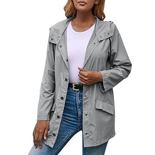 Chaqueta funcional informal larga que repele la llovizna urbana