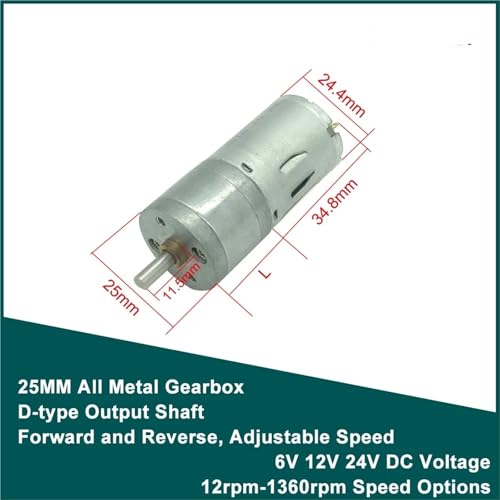 Moteur à engrenages JGA25-370 12V évite les blocages à bas régime