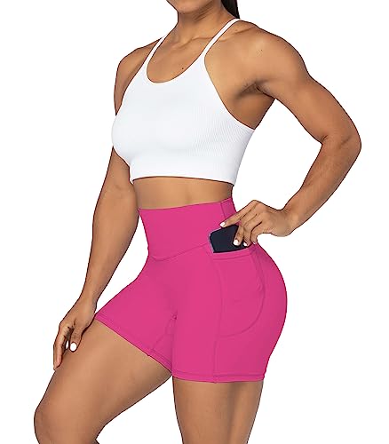 Image of Sunzel No Front Seam Biker Shorts for Women with Pockets, Yoga Workout Gym Bike Shorts with Tummy Control | 3, 5 Or 8-Inch Inseam, High Waisted, No Front Seam, Side Pockets, Buttery Soft, Compression Fit, Squat Proof, Tummy Control