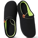 AWFI Men's House Slippers with Arch Support Coolmax® Comfy Memory Foam Slippers for Men Indoor and Outdoor Slip On Shoes | Moisture-wicking | Breathable
