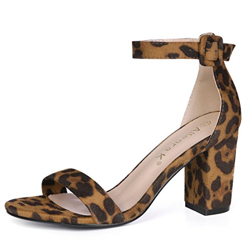 Image of Allegra K Women's Floral Print Open Toe Block High Heels Summer Sandals