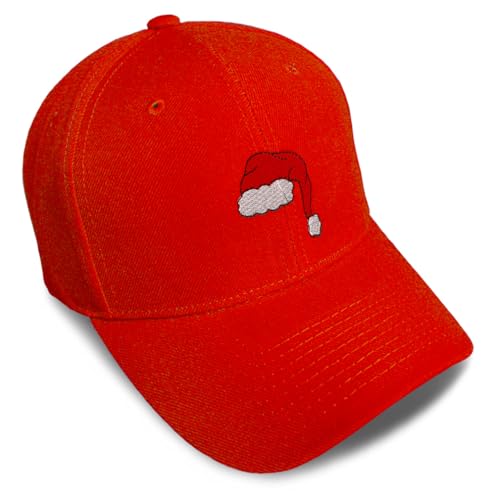 Speedy Pros Baseball Caps for Men & Women Embroidered Santa Hat Embroidery Ladies & Men Baseball Hats Acrylic Red Design Only