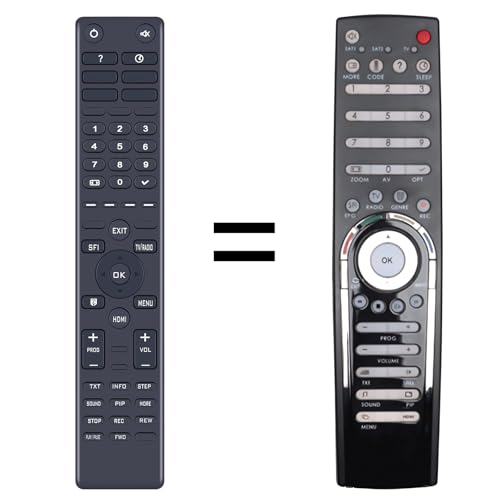 TCNOUMT Neu Ersatz Fernbedienung Kompatibel mit Technisat FBPVR335A/01 Digit HD8 + FBPVR335 DIGITHD8