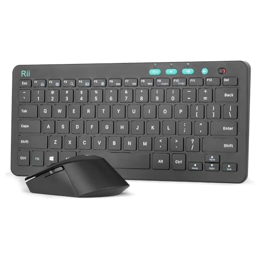 Rii RKM709 2.4 Gigahertz Ultra-Slim Wireless Keyboard and Mouse Combo, Multimedia Office Keyboard for PC, Laptop and Desktop,Business Office
