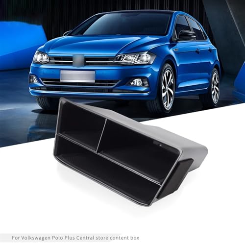 Boîte de rangement de console centrale antidérapante pour VW POLO Plus