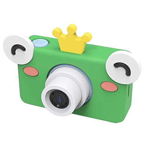 SCRIMEMO Cámara Digital para Niños, Mini Cámara Fotos Digital Portátil Recargable, Anti-caída, 8 Megapíxeles, Pantalla Color LCD de 2 Pulgadas con Tarjeta SD de 16G (Azul Verde)
