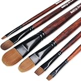 Art PinselSet, Malen Katzenzungenpinsel Set ideal für Acryl, Öl, Gouache,...
