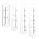 AHANDMAKER 4 Sizes Zipper Making Template Set, Acrylic Zipper Sewing Tool, Clear Patchwork Ruler Sewing Tools Zip Pocket Template for Handcrafting Bags, Clothes Zips Jig, DIY Crafts