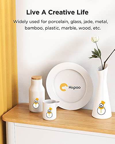 Hiipoo Waterslide Decal Paper Inkjet 20 Sheets A4 Size ,Clear Water Slide Transfer Paper For Diy Decals Gifts Crafts Tumblers, Mugs,Mood,Ceramics Candles #TOP3