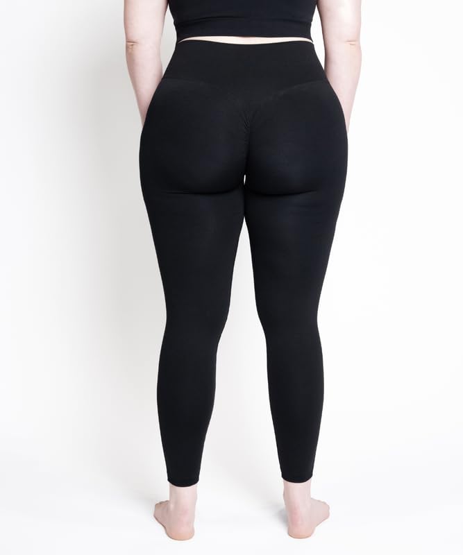 LEELA LAB, Leggings Push-Up Donna Curvy, Effetto Modellante, Elasticizzati, Ideali per Fitness, Yoga e Look Sportivi, con Tecnologia Seamless, Made in Italy