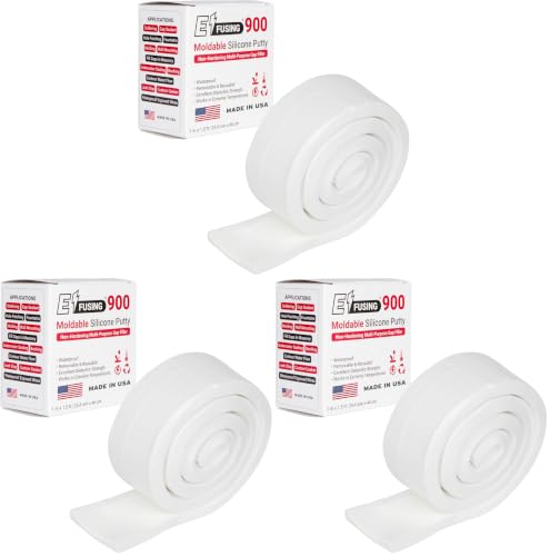 Image of 900 Moldable Silicone Putty - White Rectangular Shape (Pack of 3)