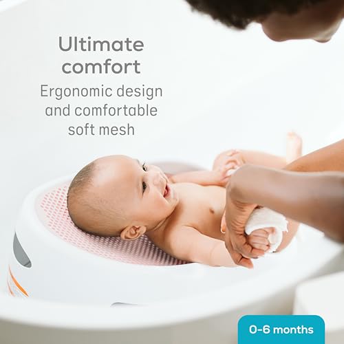 Image of Angelcare Soft-Touch Baby Bath Support & Rinser Bundle, Pink
