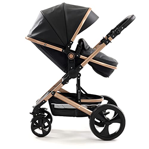 Pixini 3 in 1 Wandelwagen KALANI, Trio, Kind, Autostoel, Accessoires (Goud/Zwart) - Afbeelding 5