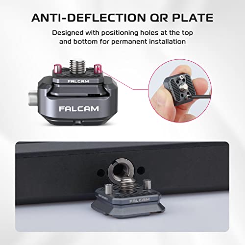 FALCAM F22 Basic Quick Release Plate Kit, Camera Mounting Adapter Convert 1/4" Thread to F22 QR System, 22mm Aluminum Camera Accessory Kit for Filmmaker & Photographer, Fits for Sony Canon DSLR Tripod by ULANZI - Image 6