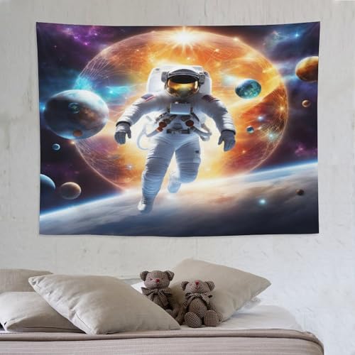 Impression 3D tenture murale astronaute grand format 150x200