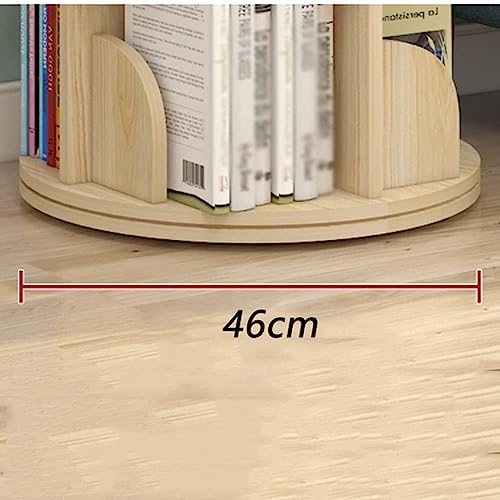 Bibliothèque rotative 6 niveaux en chêne élégant pour salon - 3
