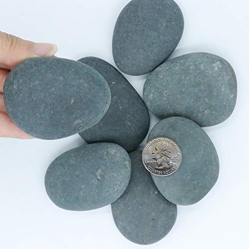 Bulk Craft River Rocks, 70 Extremely Smooth Stones For Rock Painting, Kindness Stones, Arts And Crafts, Decoration. 2"-3.5" Inches Each (About 18 Pounds) Hand Picked For Painting Rocks #TOP6