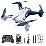 V15 Drone con Anti-Shake Dual Cámara Control Remoto Avión Altitud Hold, Velocidad De Carreras, RC Quadcopter Drones-Without Cameras||2 Pcs Battery