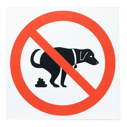 Achtung hier ist kein Hundeklo Schild, Hundetoilette verboten, Hinweisschild 15x15cm, Keine Hundeverbotsschild