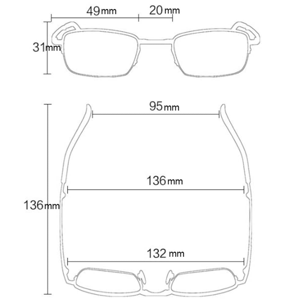 XUAN Gafas De Lectura Hombres Gafas Plegables Gafas De Lectura Multifocales Progresivas Gafas De Ordenador Anti Luz Azul Anti Reflejante (Size : 3.0 x)