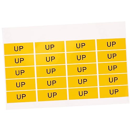 Cabilock 20pcs Sticker Warning Tape Decal Switch Accessories Electrical Toggle Label Stickers Caution Sign Safety Switches Tabs Device Machine Sticker Up Ticker Self-Adhesive Yellow