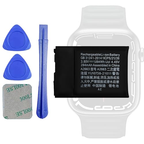 BOVDRO Kompatibel mit Watch Series 7 41MM & Watch Series 8 41MM A2773, A2775, A2772, A2774, A2475, A2476, A2477, A2478 Ersatzakku,A2663 Akku für Inklusive Reparaturwerkzeug