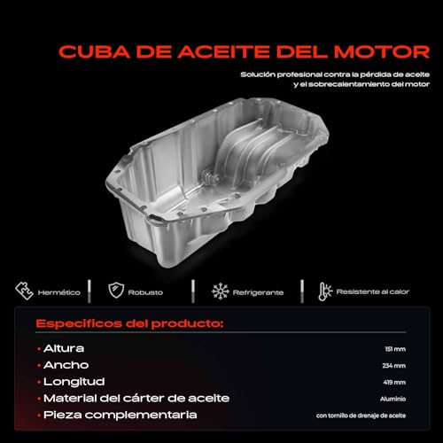 Cárter de aceite con sellado hermético para Toledo II y Octavia I 1U2 4