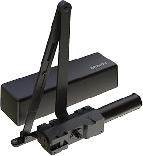 Commercial Extra Heavy Duty Hydraulic Door Closer - DRIWON DN-9500 Black -Sturdy Cast Iron Body, Steel Arm, Attractive Powder Coated Finish, Adjustable for High Traffic