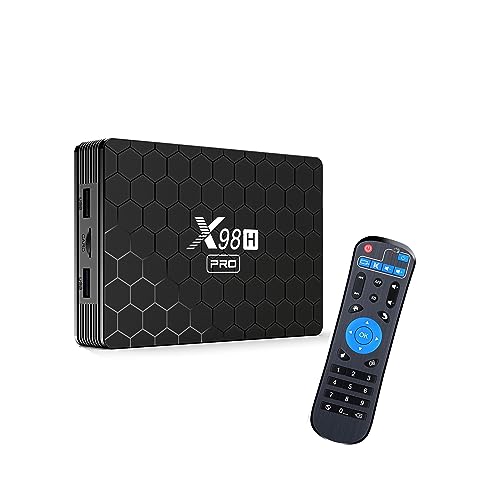 VTNIU X98H PRO Android 12.0 Smart TV Box 4/64GB. Support 2.4G/5G WiFi6, 1000M Ethernet LAN, HDIM in, Android Box with H618 Bluetooth 5.0 3D/6K Video TV Set Top Box