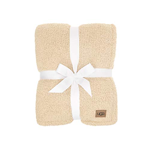 Product Image of the UGG Ana Knit Throw Blanket - Plush Oversized Reversible Accent Blanket - 50” x 70” - Pebble