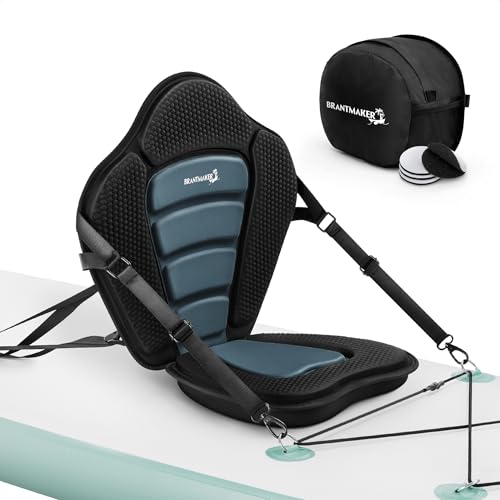 BRANTMAKER Siège de planche à pagaie, siège universel pour kayak, coussin épais pour planche à pagaie gonflable, sup, canoë, kayak d'océan