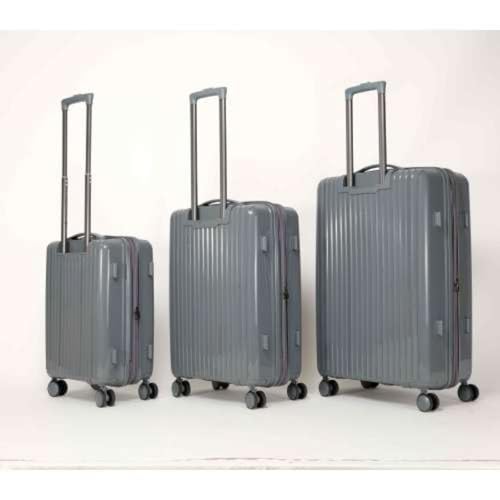 3-piece Suitcase Set, Suitcase Set, Suitcase Set In PP, Hard Shell, Telescopic Handle In Aluminum, with Swivel Wheels, Unisex, 20''/24''/28''2