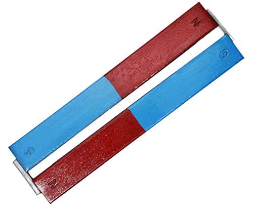 Image of EISCO 2PK Bar Magnets, 6 Inch - N /S - Includes Keepers - Chrome Steel