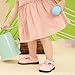 WUIWUIYU Baby Toddler Girls Leather Oxfords Tassel T-Strap Mary Jane Dress Shoes Fringe Soft Flats Wedding Party Casual Walking School Shoes Pink Size 8