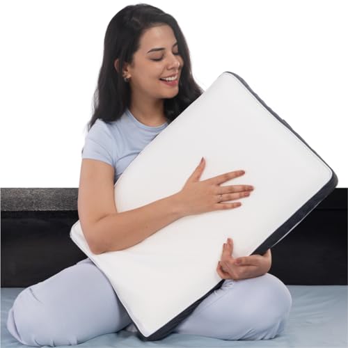 Image of Frido Sleep Plus Memory Foam Pillow | Ergonomic Support for Back & Side Sleepers | Durable, Hypoallergenic & Breathable Cool Pillow | for Everyday Use & Neck, Shoulder Pain | Washable Cover | Grey