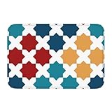 OOAHJEID Felpudo Antideslizante con Azulejos andaluces Alfombra de baño Alfombra Moderna para Pasillo Alfombra para Puerta de Entrada decoración de Dormitorio