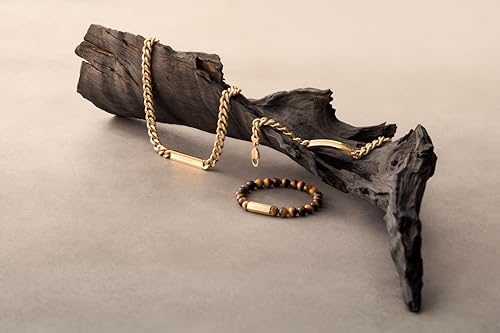 Tommy Hilfiger Men's Jewelry Clash Collection - Perfect for Any Occasion - Gold Plated Bracelet and Necklace3