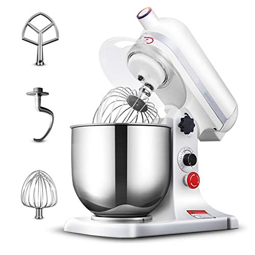 WLNKJ Küchenmaschine, 9-Gang-Einstellungen Rührbesen Teighaken 3 In1 Elektromixer 7L - Vollautomatisches Head-Up-Design…