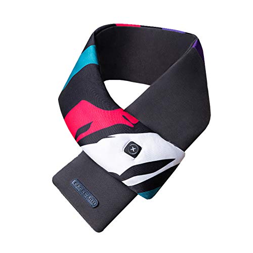 JZJSZB Heated Scarf,USB Heat Shawl Electric Warm Neck Wrap with Power Bank 3 Adjustment,Washable,Black