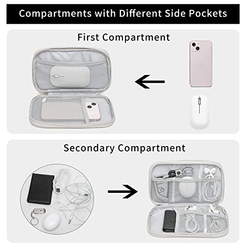 Cable-Organizer-Electronic-Organizer-Bag-Pouch-Electronic-Accessories-Carry-Case-Portable-Water-Resistant-Double-Layers-Storage-Bag-for-Cable-Cord-Charger-Hard-Drive-Earphone-Grey