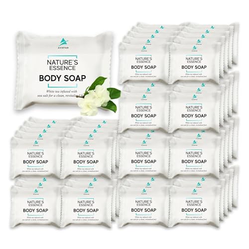Bar Soap Bulk Individually Wrapped 60 Pack 0.5 oz Mini Hotel Soap Bars Bulk Travel Size Essential Toiletries for Hosts and Guests Hotel Hospitality Shelters & Bathroom Amenities