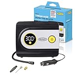 RING TYREINFLATE 20 Digital Tyre Inflator Air Compressor with Three Adaptors - Measures in PSI, BAR and kPA